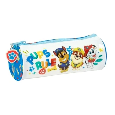 Imagen de Safta Paw Patrol PUPS Rule Estuche Redondo Escolar, Infantil, Niño, Ideal para Niños de 5 a 14 Años, Cómodo y Versátil, Calidad Resistencia, 20x7 cm, Color