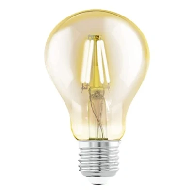 Imagen de EGLO LED E27, bombilla vintage ámbar, luz para iluminación retro, 4 vatios (equivalente a 32 vatios), 350 lúmenes, blanco cálido, 2200k, Edison A75, Ø 7,5 cm