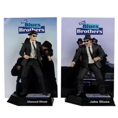 Imagen de Figura de Jake &amp; Elwood Blues 15,24 cm con etiqueta dorada 2 pk McFarlane Toys