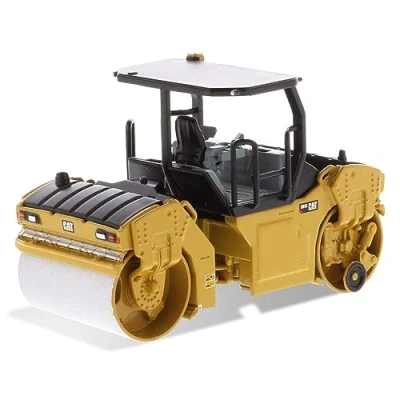 Imagen de Diecast Masters Rodillo Caterpillar CB 13 1:64 con Cuerdas, Serie Play &amp; Collect Cat Trucks Construction Equipment Modelo a Escala Collectible Model 85630
