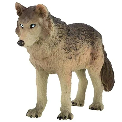 Imagen de Zerodis Wolf Figurine Toy, Animal Models Toy Simulación Salvaje Educación Decoración Ambientalmente amigable Plástico Naturaleza Ciencia Juguetes(Cian)