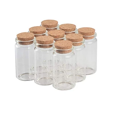Imagen de Jarvials 50pcs 50ml Mini Botellas de Vidrio con Corchos Regalo Frascos para Recuerdos Bodas