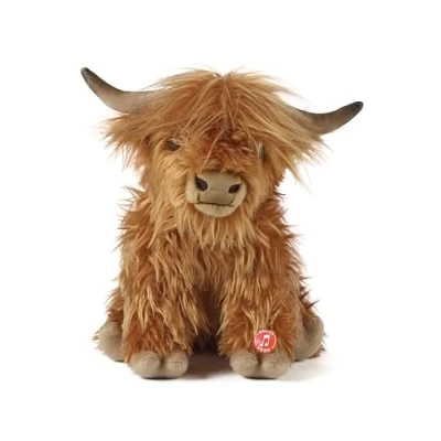 Imagen de Living Nature Peluche de Vaca las Tierras Altas Escocesas con Sonido Regalo Suave para Niños y Niñas Peluches Ecológicos Naturli 22 cm