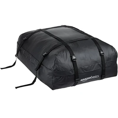 Imagen de Amazon Basics Portaeqiupajes baca, Negro, 424.8 L