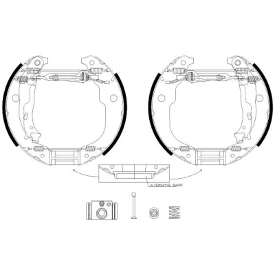 Imagen de TEXTAR 84067202 Zapatas de freno 228 42 con cilindro rueda, accionador PEUGEOT: 207 Hatchback, SW, CITROËN: C3 II