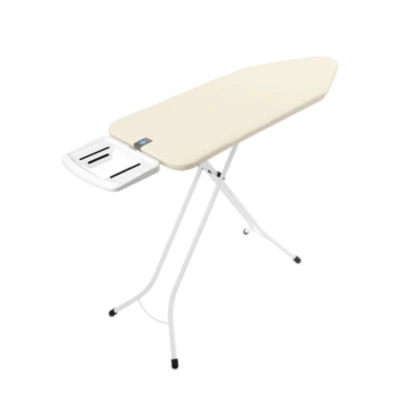Imagen de Tabla de Planchar Brabantia C, 124x45cm Ecru 100% algodón Comercio Justo Estable y Grande Plegable, Altura Ajustable, Soporte para Plancha Vapor Cert. C2C