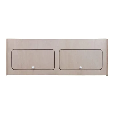 Imagen de Armario Almacenaje Madera Autocaravana sin Acabado 100x35x35cm Gabinete Almacenamiento Kit Mueble Camper 2 Puertas con Divisor Central Bisagras Cierre Suave Manijas Botón+Kit Fijación GRATIS
