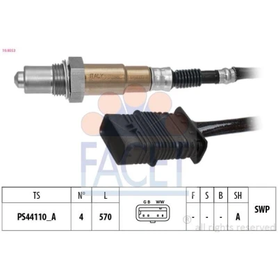Imagen de FACET 10.8553 Sonda lambda térmico, plana, Rosca engrasada BMW: 3 Berlina, 1 Hatchback, 5 Berlina