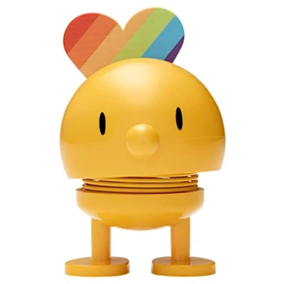 Imagen de Hoptimist Arco Iris Pequeño Wiggle Figura Idea Plástico Amarillo Ø 5 cm