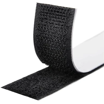 Imagen de Fesoar 8M Hook y Loop Auto Adhesivo Cinta Rollo Tape Gancho de Lazo 20 mm ancho (Negro)