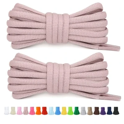 Imagen de Stepace 2 Pares de Cordones Redondos 60cm para Sneakers, Longitud 200cm 18 Colores, Zapatos Rosa Caliente 140cm