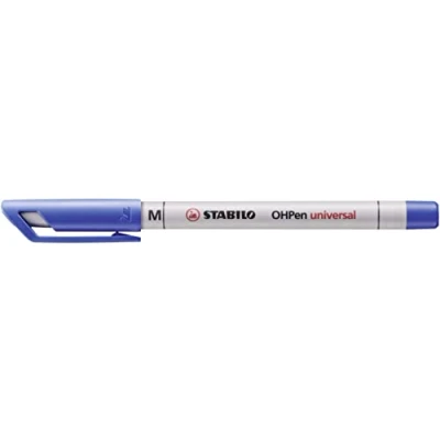 Imagen de STABILO OHPen universal Bolígrafo de punta media (10 unidades, caja plegable), color azul