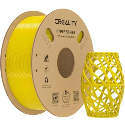 Imagen de Creality Filamento PETG Amarillo de 1.75mm para K1 Max, Impresora 3D Diseñado Alta Velocidad 30 a 600mm/s, 1kg (2.2 lb)/Carrete, Hyper PETG, ± 0.03mm