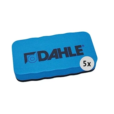 Imagen de Dahle Esponja para pizarra blanca (limpiador magnético limpieza en seco muchas superficies), 5 unidades, color azul