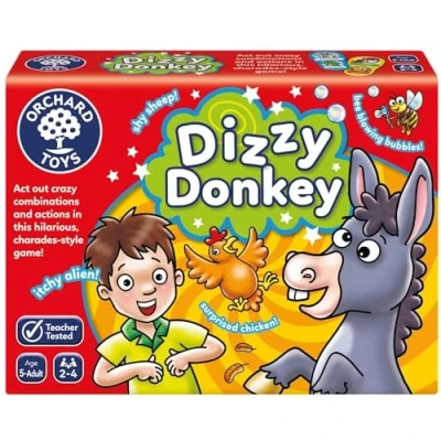 Imagen de Orchard Toys Dizzy Donkey Game, A Charades Style Action and Performance Family Games, Educational Games Toys, Perfect for Kids Age 5 Adult