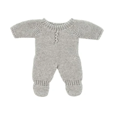 Imagen de Miniland Pijama Gris de Punto para muñeco 21cm. Fabricado en España con Textil Reciclado. Dolls.