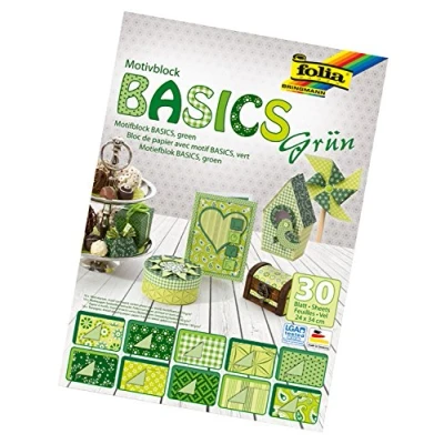 Imagen de Folia Bringmann Basics Papel de colores (30 hojas), verde