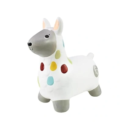 Imagen de DQB DeQUBE Fisher Price Llama Saltaria Hinchable Incluye hinchador (Deqube 920D00162), Color Blanco