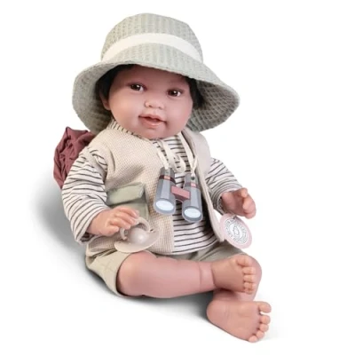 Imagen de Muñecas Antonio Juan Recién Nacido PIPO Surfero Muñeco con Accesorios de Surf Colección 2024 Ideal para Niños y Niñas 42cm Ref. 33361