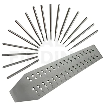 Imagen de Jewellers Tools Juego de 16 grifos y troqueles 0,3 mm a 2 para reloj mini herramienta reparación