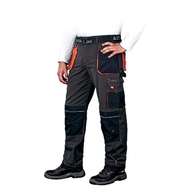 Imagen de Leber&amp;Hollman LH FMN T_SBP46 Pantalones protectores (talla 46 alemana), color azul acero, negro y naranja