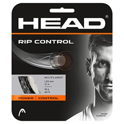 Imagen de Head Rip Control Cordajes de Raquetas Tenis, Unisex Adulto, Negro, 18