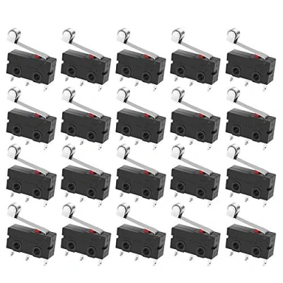 Imagen de GTIWUNG 20PCS Interruptor de Rodillo Mini Límite Micro CNC Final Carrera enrutador Router Impresora 3D Brazo Palanca del Interruptor, 5A, 125V 250 V, 3 Pines SPDT