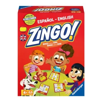 Imagen de Ravensburger Zingo, Juego Educativo para Niños, Familia, aprender inglés, de palabras, Bingo, Juegos Mesa 2 6 Jugadores, 4+ Años, Versión español