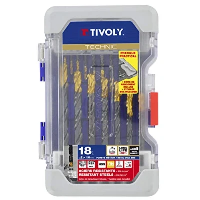 Imagen de TIVOLY 11453170006 Ranger Juego de brocas acero inoxidable (18 piezas)