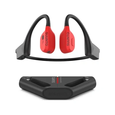 Imagen de SUUNTO Wing Open Ear Auriculares Conducción Ósea, Deportivos Inalámbricos Bluetooth, Control Movimiento Cabeza, Micrófono HD Incorporado, Resistente al Desgaste IP67, Luces Seguridad