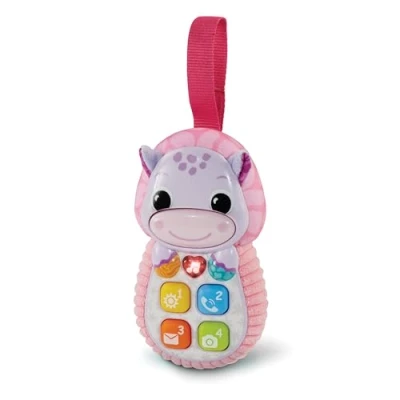 Imagen de VTech Baby telefono Hipo Pop It rosa, Teléfono infantil de juguete, Regalo para bebés +6 meses, Estimulación sensorial, Hipopótamo Contenido en español