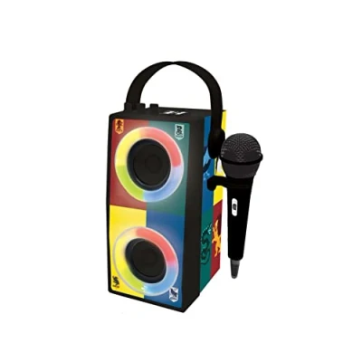 Imagen de Lexibook Harry Potter Altavoz portátil Bluetooth con luz y micrófono Efectos de Karaoke Inalámbrico USB Tarjeta SD batería recargable, Black, BTP180HPZ
