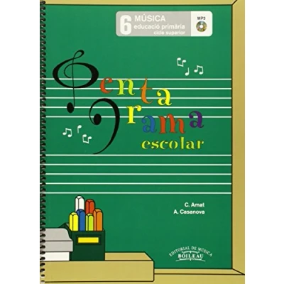 Imagen de PENTAGRAMA ESCOLAR Vol. 6 Educació Primària Cicle superior Llibre en Català Libro del alumno Incluye CD cuaderno de ejercicios (Reg. B.3659)