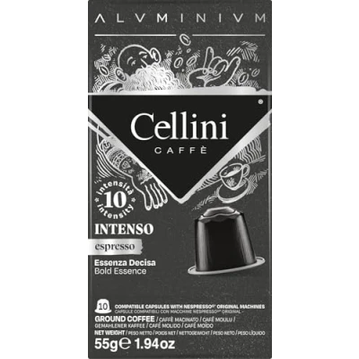 Imagen de Café Cellini Aluminio Cápsulas Compatibles Nespresso Intenso 100pcs Compatible Sabor Completo Con Notas Aromáticas Afrutadas