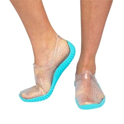 Imagen de Cressi Water Shoes Escarpines para Todo Tipo de Deportes Acuáticos Juventud, Unisex, Transparente/Azul Claro, 23/24