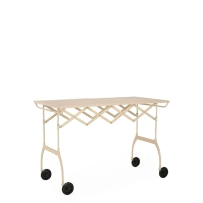 Imagen de Kartell Battista Mesa con Ruedas, Color Crema