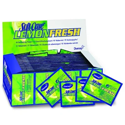 Imagen de Diversey 7516226 Soft Care Lemon Fresh Toallitas de limpieza para manos