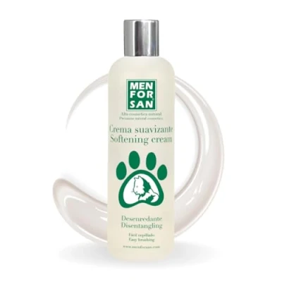 Imagen de MENFORSAN Crema Suavizante desenredante para Gatos Acondicionador Facilita el Cepillado Pelaje Sedoso y Brillante 300 ml