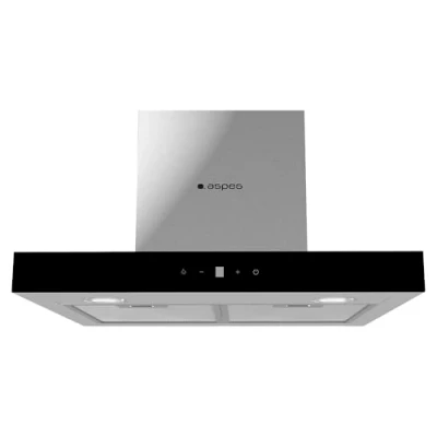 Imagen de Aspes Campana Extractora Tipo T 60cm Cristal negro ACPT600AN. Potencia 800m3/h, Tiro Doble, 4 Velocidades, Control Táctil, Filtro apto para Lavavajillas.