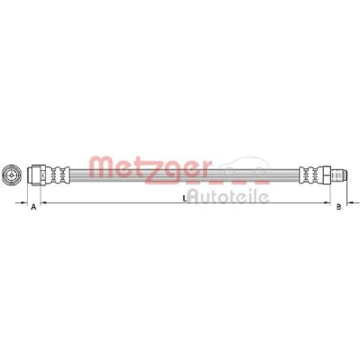 Imagen de METZGER 4110921 Latiguillos de Freno 555 MERCEDES BENZ: Clase R