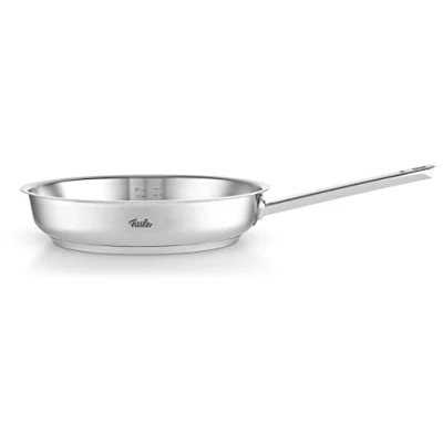 Imagen de Fissler Original Profi Collection sartén de acero inoxidable, 28 cm diámetro, con escala medición integrada, superficie cocción Novogrill, inducción