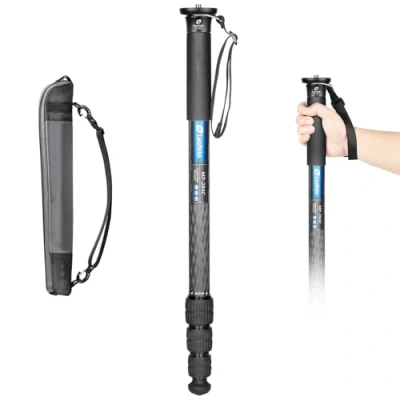 Imagen de Leofoto Monopod de Carbono Extremadamente Fuerte Capacidad Transporte: 18 kg Altura Máx. 165 cm (sin Cabeza Bola) Ligero MP 284C
