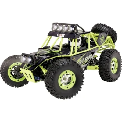 Imagen de Reely 12428 Desert Climber Brushed 1:10 XS RC Coche eléctrico con tracción a Las 4 Ruedas (4WD) RTR 2,4 GHz, Color Negro y Verde (12428)