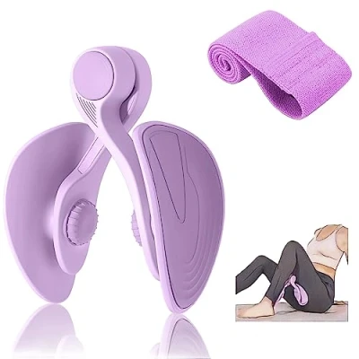 Imagen de TINRIEF Ejercitador de Piernas Suelo Pelvico 35lb Ejercicio Gimnasio en Casa Maquina Multifuncion Musculacion Deporte Fitness Gluteos Kegel Fortalecedor Tronco Propioceptivo Abdominales (Morado)