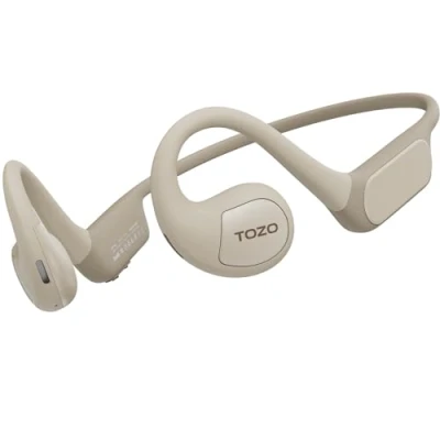 Imagen de TOZO OpenReal Auriculares Inalámbricos Bluetooth 5.3 con ENC Llamada 16.2mm Controlador ORIGX Acústico EQ Ajuste 16H Reproducción Soporta Carga Rápida Pogo Pin IPX8 Caqui