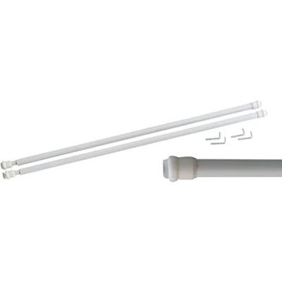 Imagen de MAURER Barra Visillo Extensible 60/105 cm. con Muelle Presion, Soportes y Ventosas (2 Piezas)