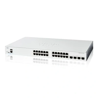 Imagen de Cisco Switch Inteligente Catalyst 1200 24T 4G, GE de 24 Puertos, SFP 4x1, protección Limitada por Vida (C1200 4G)