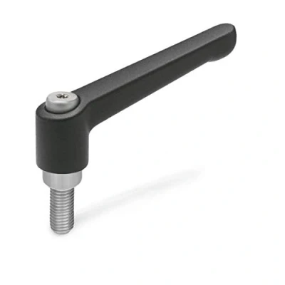 Imagen de Ganter Norma Elementos Ajustable Palancas De Sujeción Con Tornillo Rosca Acero Inoxidable Gn 300.1 Mango Longitud: 45 Mm, Plástico, 1 Pieza, Negro, M6 25 Sw