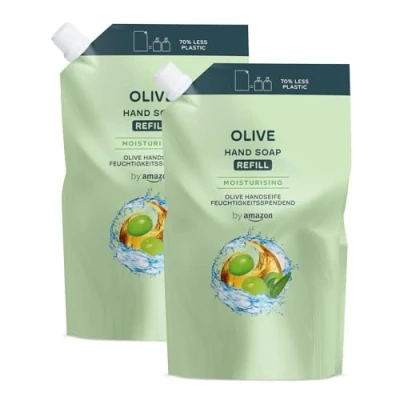 Imagen de by Amazon Recambio de jabón manos oliva, 2 x 1000 ml