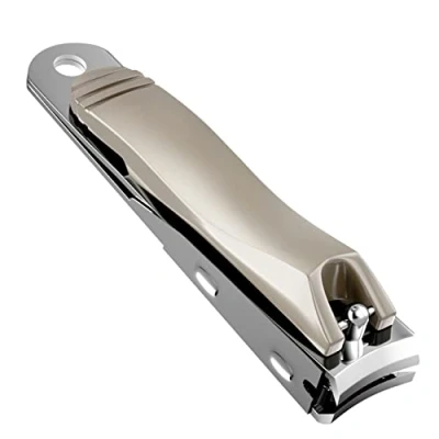 Imagen de JeoPoom Cortaúñas Profesional para Uñas de Acero Inoxidable Mujer, Hombre, Herramienta Corte Preparación Manicura (Oro)
